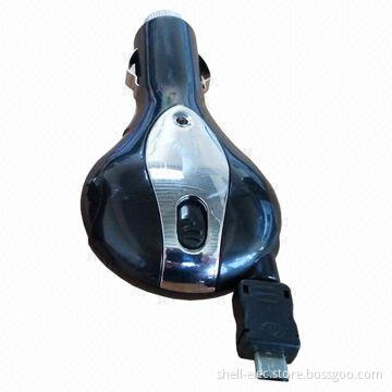 Retractable Car Charger for All Smartphones with 5V DC Output Voltage